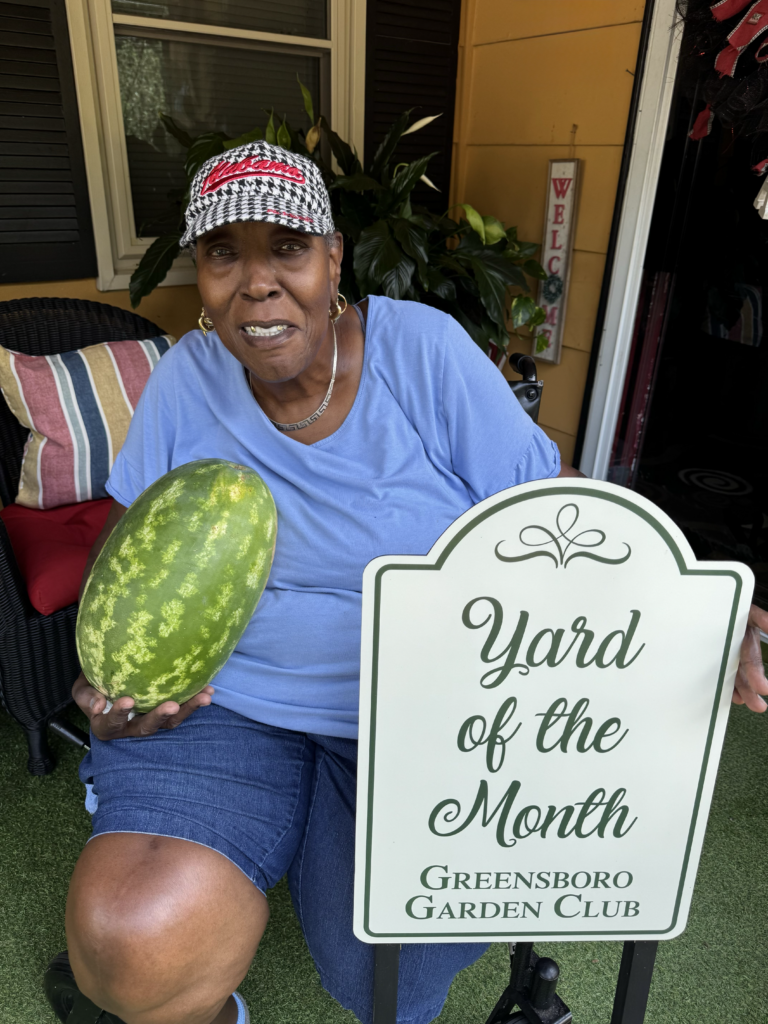 The Greensboro Garden Club has named Hattie King the winner of the club’s ‘Yard of the Month’ award for August.