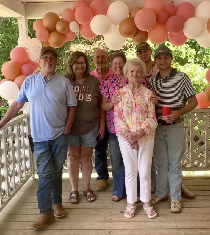 Louise Thomas and her family